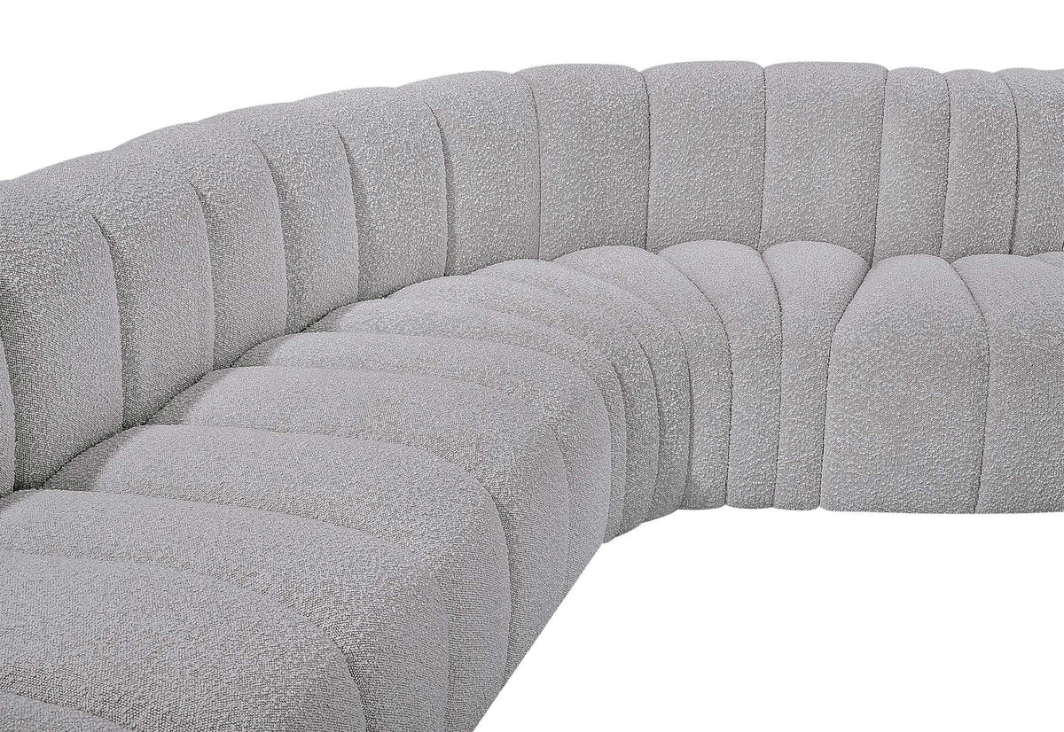 Arc - Boucle Fabric 4 Piece Corner Modular Sofa