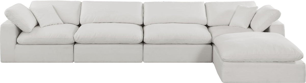 Comfy - 5 Piece Linen Modular Sectional With Chaise
