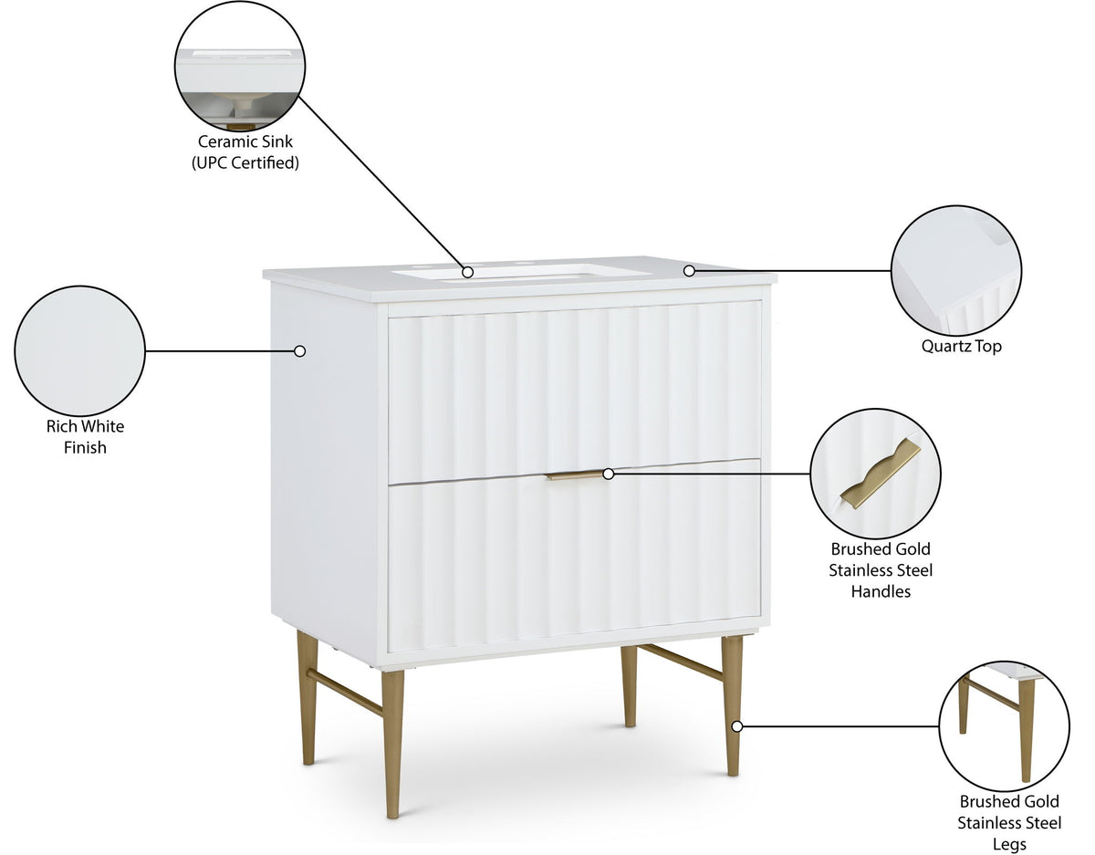 Modernist - Bathroom Vanity With Gold Legs