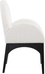Waldorf - Boucle Dining Arm Chair With Black Legs