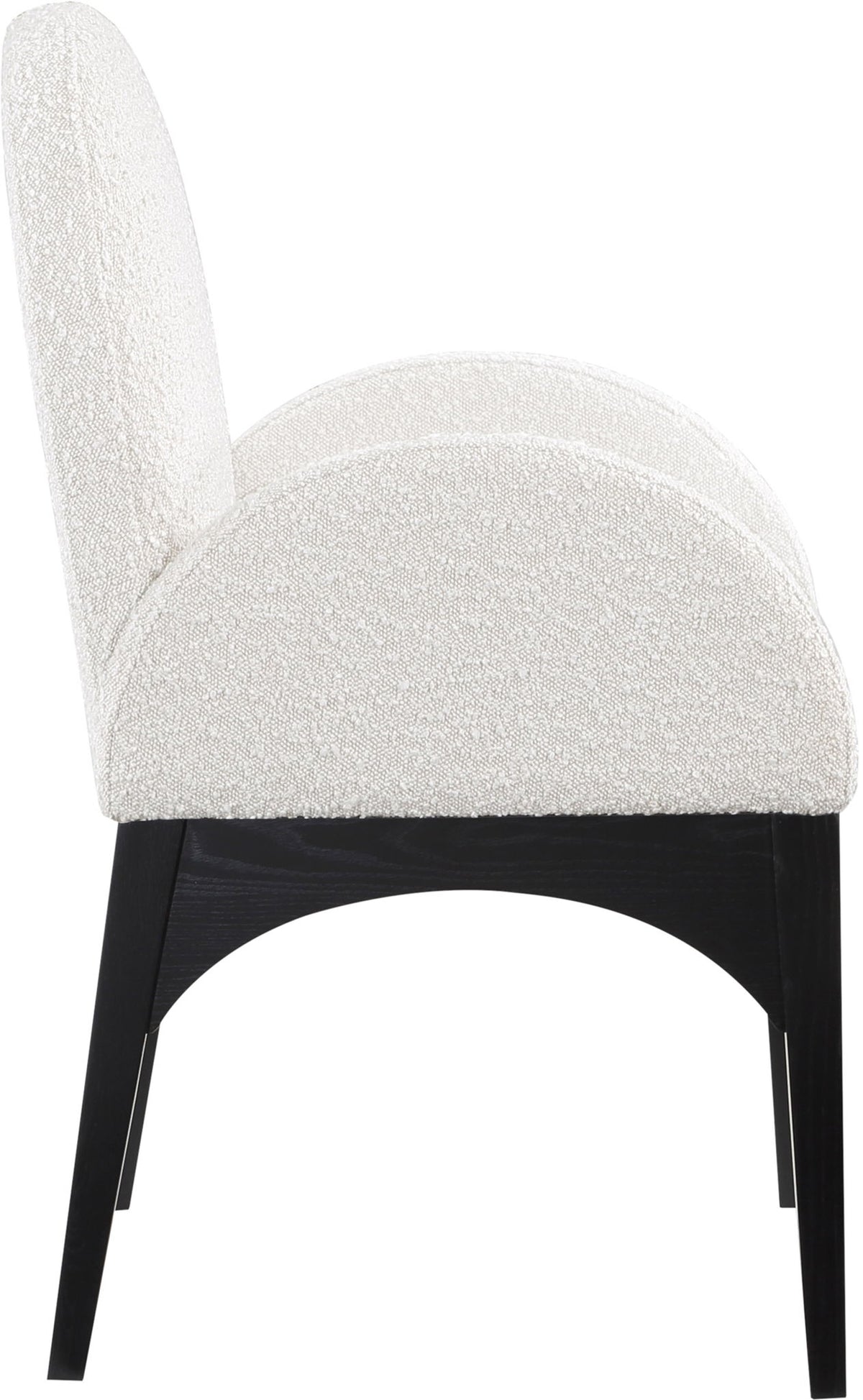 Waldorf - Boucle Dining Arm Chair With Black Legs