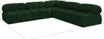 Ames - 5 Piece Fabric Modular Corner Sectional