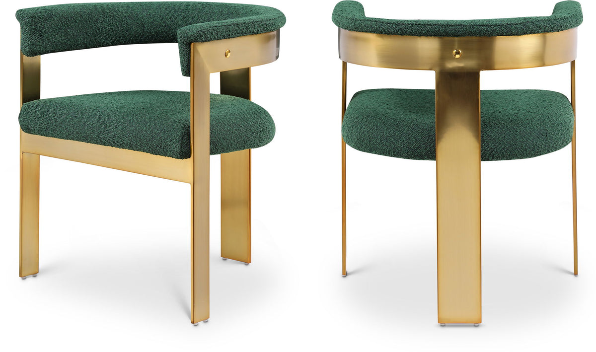 Romeo - Boucle Dining Chair With Gold Base (Set of 2)
