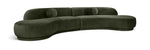 Avra - 146" Velvet Performance Fabric Upholstered Sectional