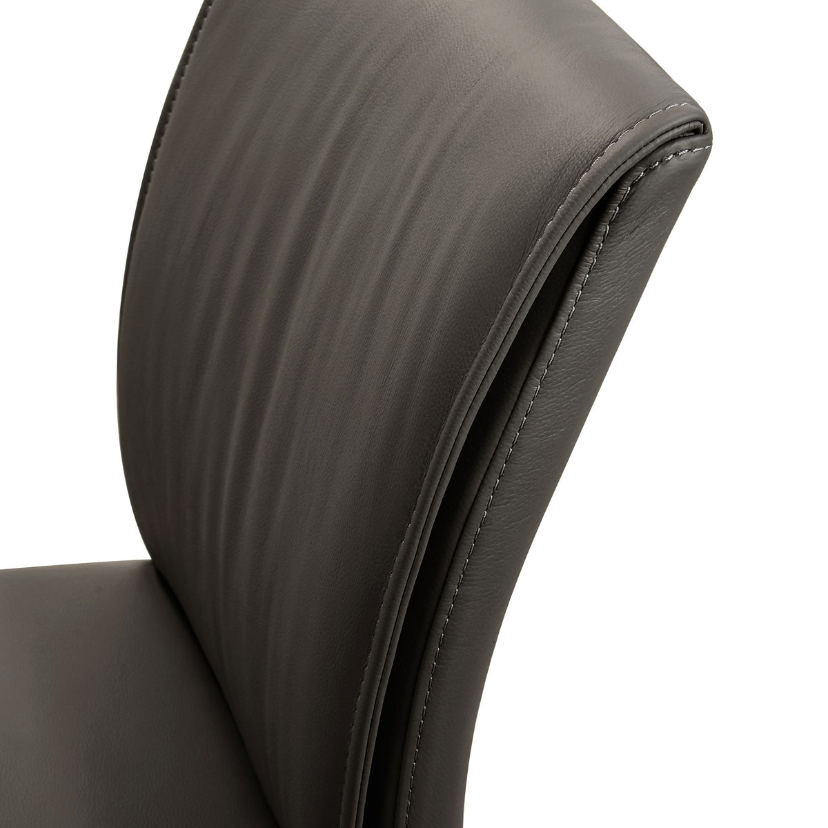 Meriam - Full Back Top Grain Leather Upholstered Metal Dining Chairs (Set of 2)