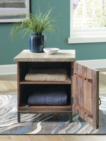 Laddford - Accent Cabinet - Shelf - Whitewash