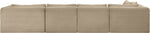 Shaggy - Fabric 5 Piece Modular U-Shaped Sectional