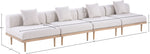Laguna - 4 Piece 142" Upholstered Outdoor Patio Modular Armless Sofa