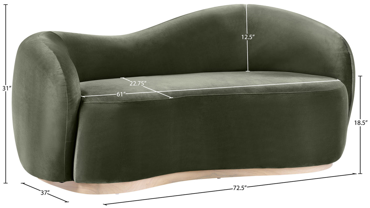 Gustavo - Velvet Upholstered Loveseat