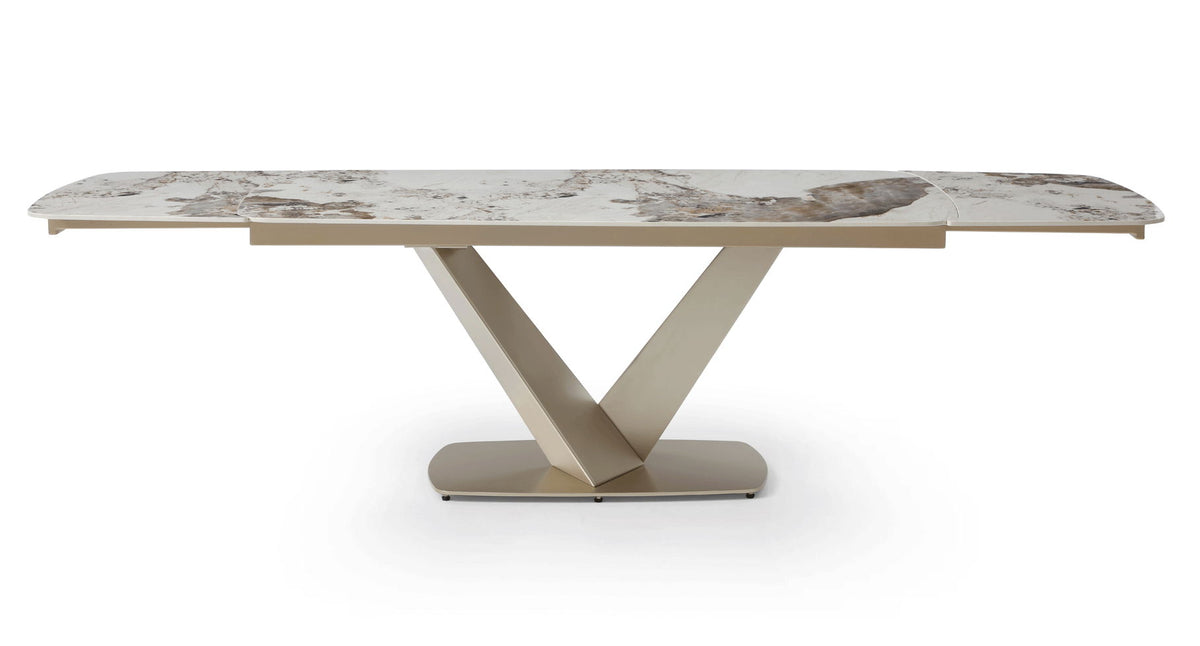 93 - Dining Table - White / Gold