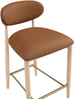 Riccio - Stool - Natural And Gold Frame