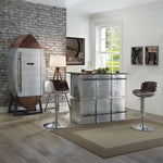 Brancaster - Wine Cooler - Retro Brown Top Grain Leather & Aluminum