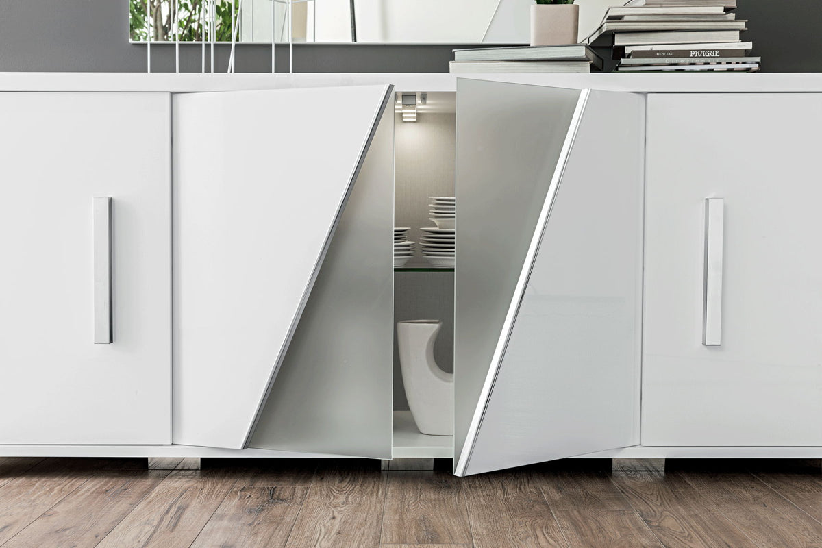 Lisa - 4 Door Buffet - White