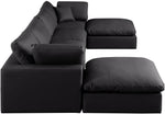 Comfy - 6 Piece Faux Leather Modular Double Chaise Sectional