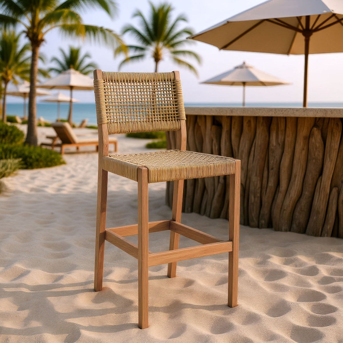 Corde - Outdoor Barstool - Beige