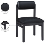 Roundhill - Faux Leather Dining Chair (Set of 2) - Black Frame