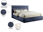 Adam - Chenille Fabric Bed With 52" Headboard