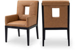 Gwendolyn - Faux Leather Dining Arm Chair With Black Frame