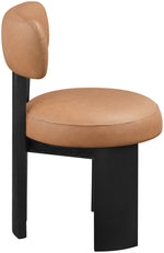 Atelier - Vegan Leather Upholstered Dining Chair (Set of 2) - Black Frame