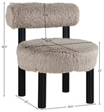 Ambre - Vegan Shearling Fabric Upholstered Accent Chair