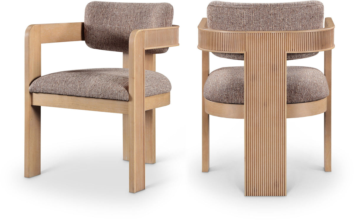 Sacha - Linen Dining Chair With Natural Base (Set of 2)