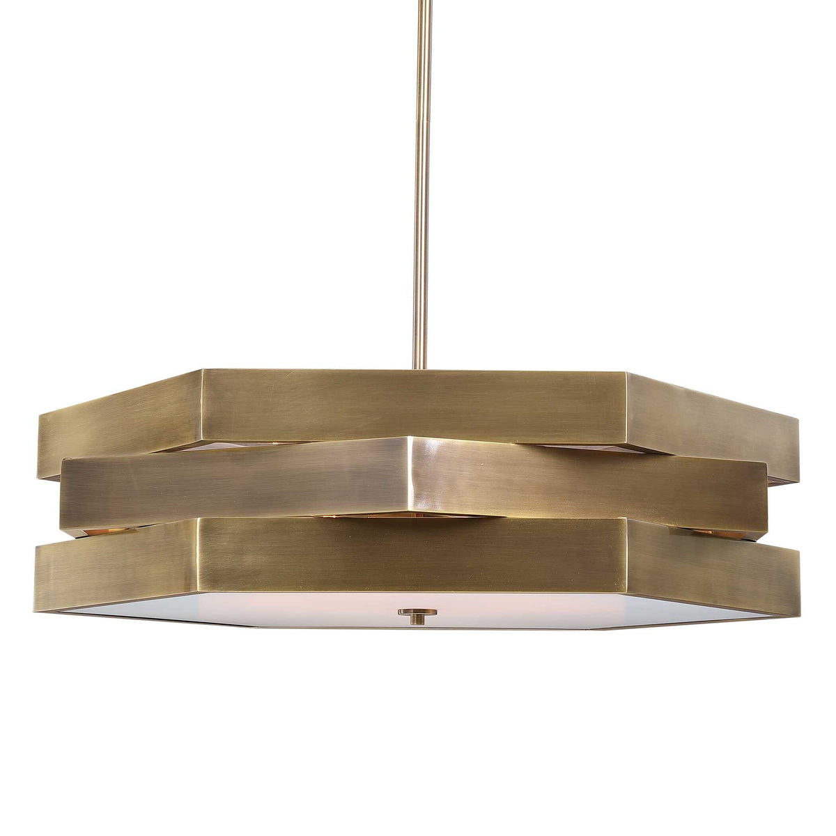 Interlink - 6 Light Pendant - Brass