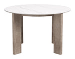 Oceanveil - Round Dining Table - White / Light Brown