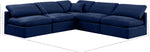 Indulge - Velvet 5 Piece Modular Corner Armless Sectional
