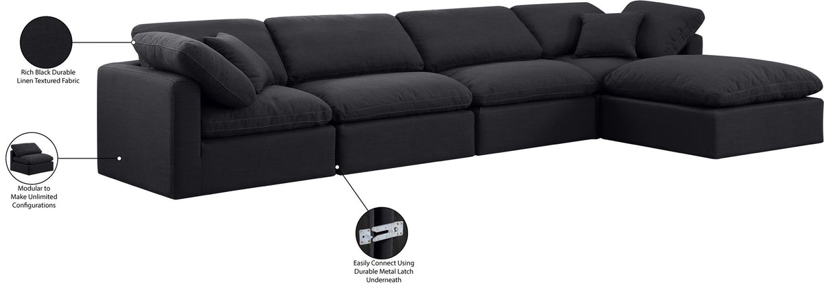 Indulge - Linen 5 Piece Modular Sectional With Chaise