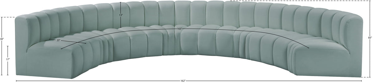 Arc - Faux Leather 8 Piece U-Shaped Modular Sofa