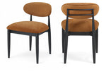 Riccio - Fabric Dining Side Chair (Set of 2) - Black Frame