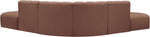 Arc - Faux Leather 6 Piece Corner Modular Sofa