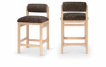 Roundhill - Fabric Counter Stool - Natural Frame