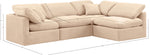 Indulge - Velvet 4 Piece Modular Sectional