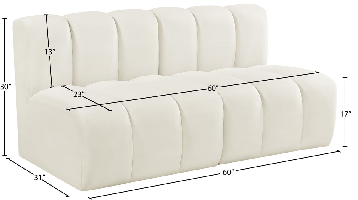 Arc - Velvet 2 Seats Modular Sofa