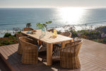Natural Teak - 96" Dining Table - Light Brown