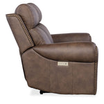 MS - Duncan Power Loveseat With Power Headrest & Lumbar - Dark Brown