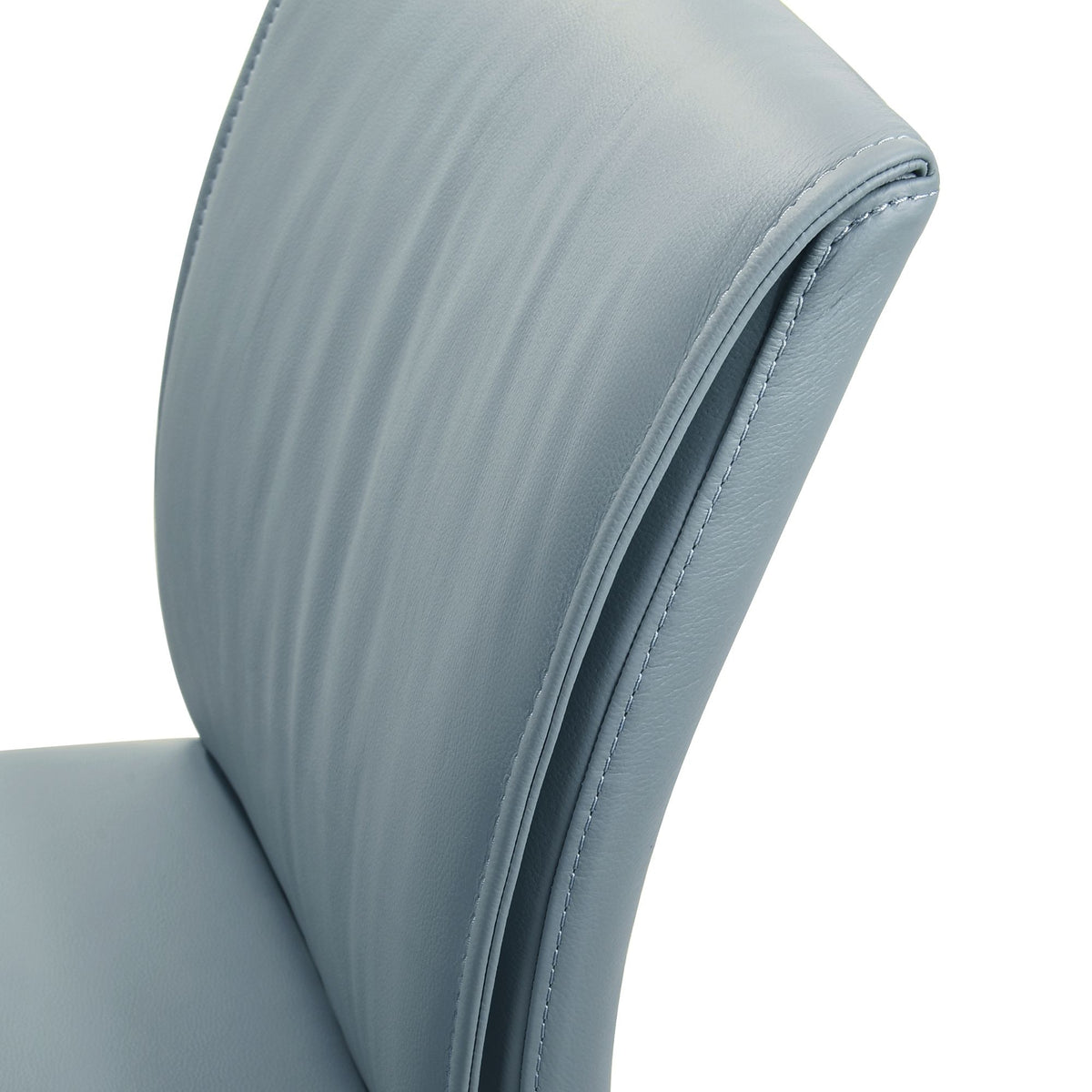 Meriam - Full Back Top Grain Leather Upholstered Metal Dining Chairs (Set of 2)