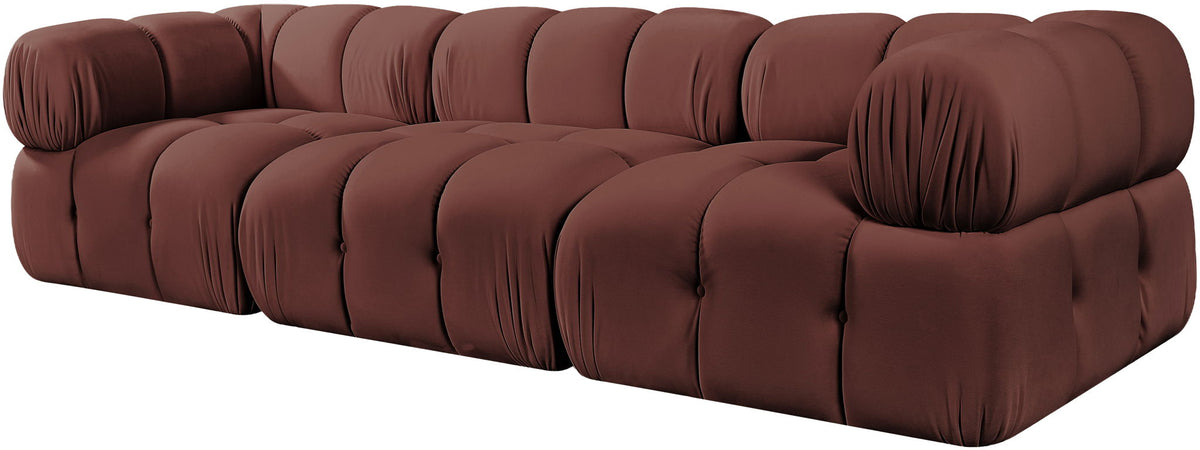 Orin - Velvet Performance Fabric Upholstered 3 Piece Modular Sofa