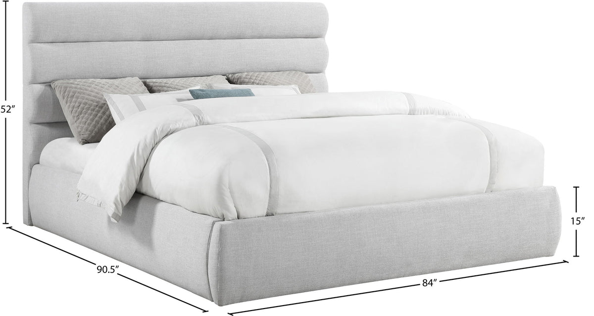 Adam - Linen Fabric Bed With 52" Headboard