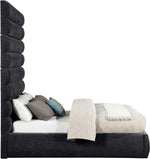Adam - Chenille Fabric Bed With 89" Headboard
