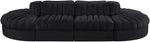 Rummi - Oval Velvet Performance Fabric Upholstered 8 Piece Modular Sectional