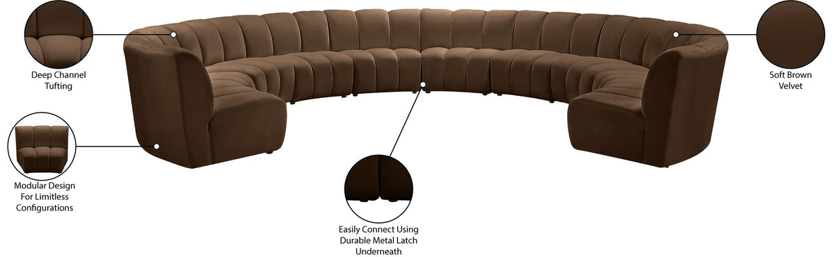 Infinity - 10 Piece Velvet Modular Sectional