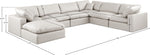 Comfy - 7 Piece Faux Leather Modular Sectional With Chaise