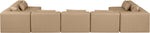 Cube - 7 Piece Modular U-Shaped Sectional - Tan