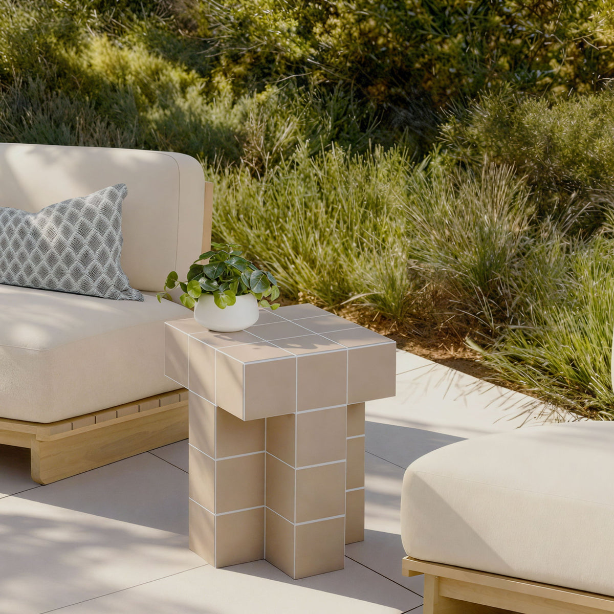 Alma - Tile Concrete Indoor/Outdoor Side Table