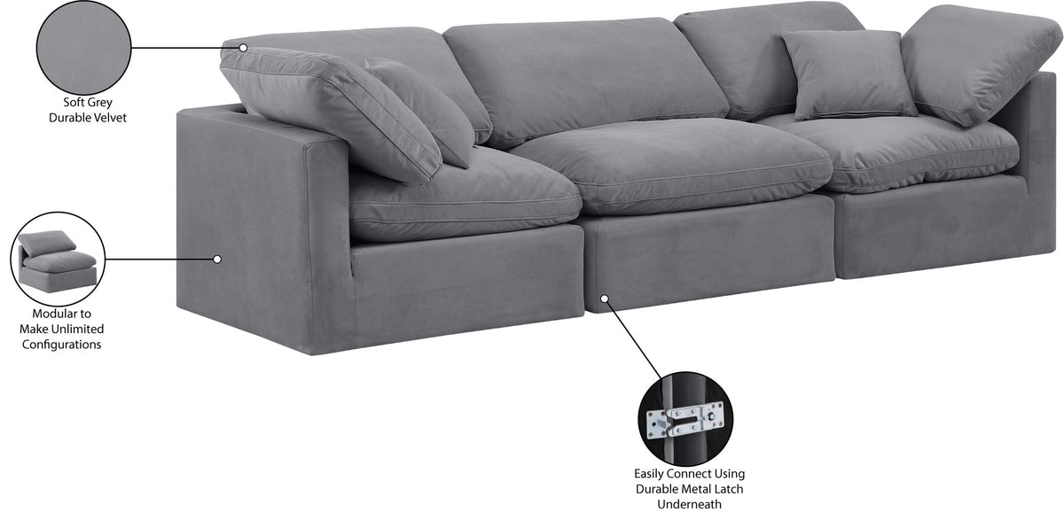 Indulge - Velvet 3 Seat Modular Sofa