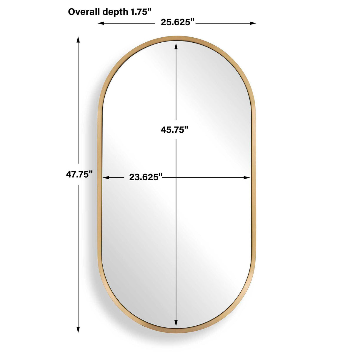 Torrado - Oval Mirror - Brass