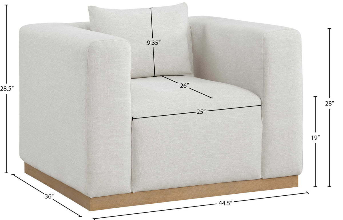 Alfie - Linen Textured Fabic Chair