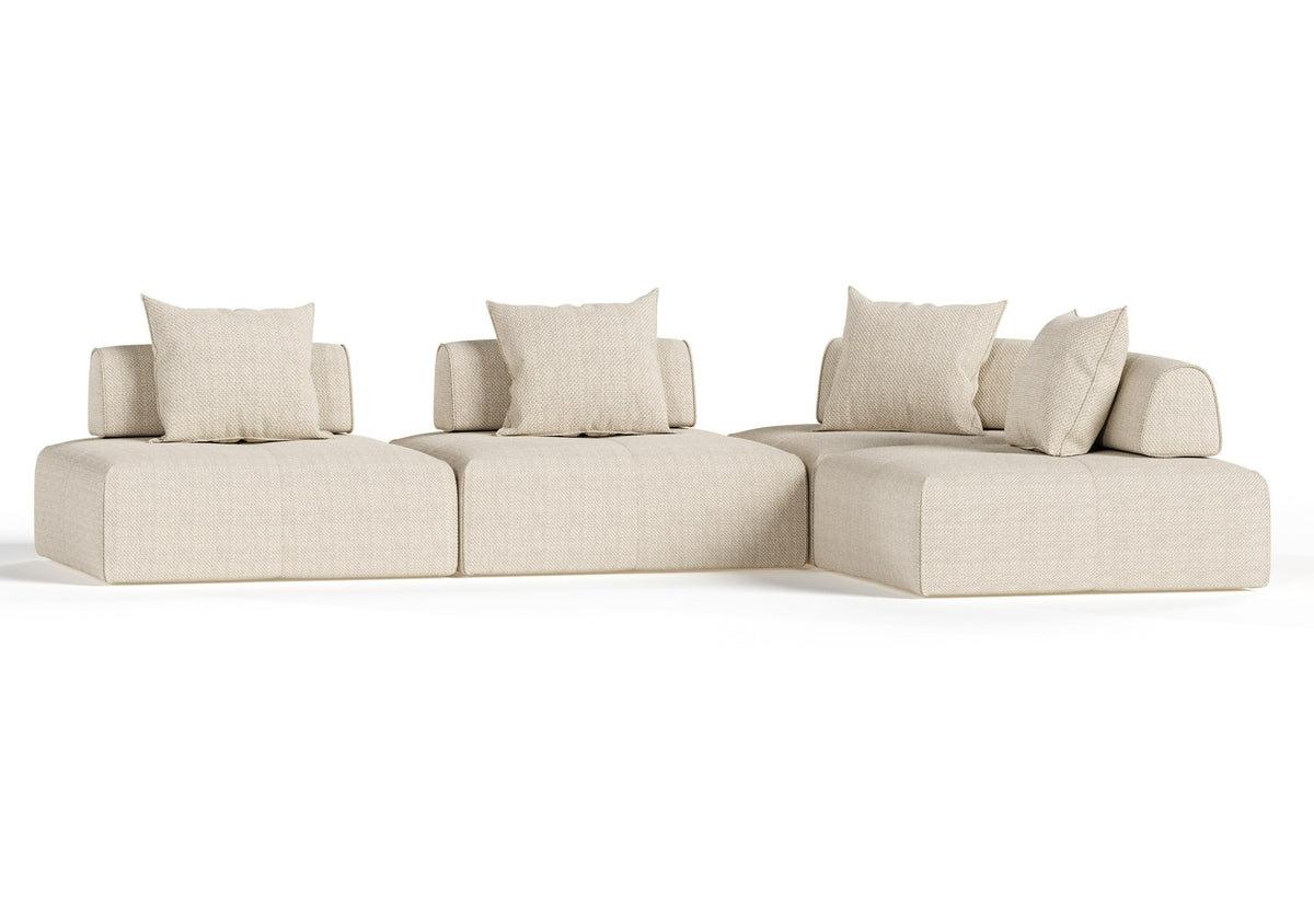 Mondo - Modern Modular Beige Fabric Sectional Sofa-4-Piece Sectional by VIG Furniture - View 1